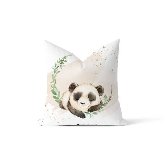 Panda Eucalyptus Rose Pillow 2 image 0