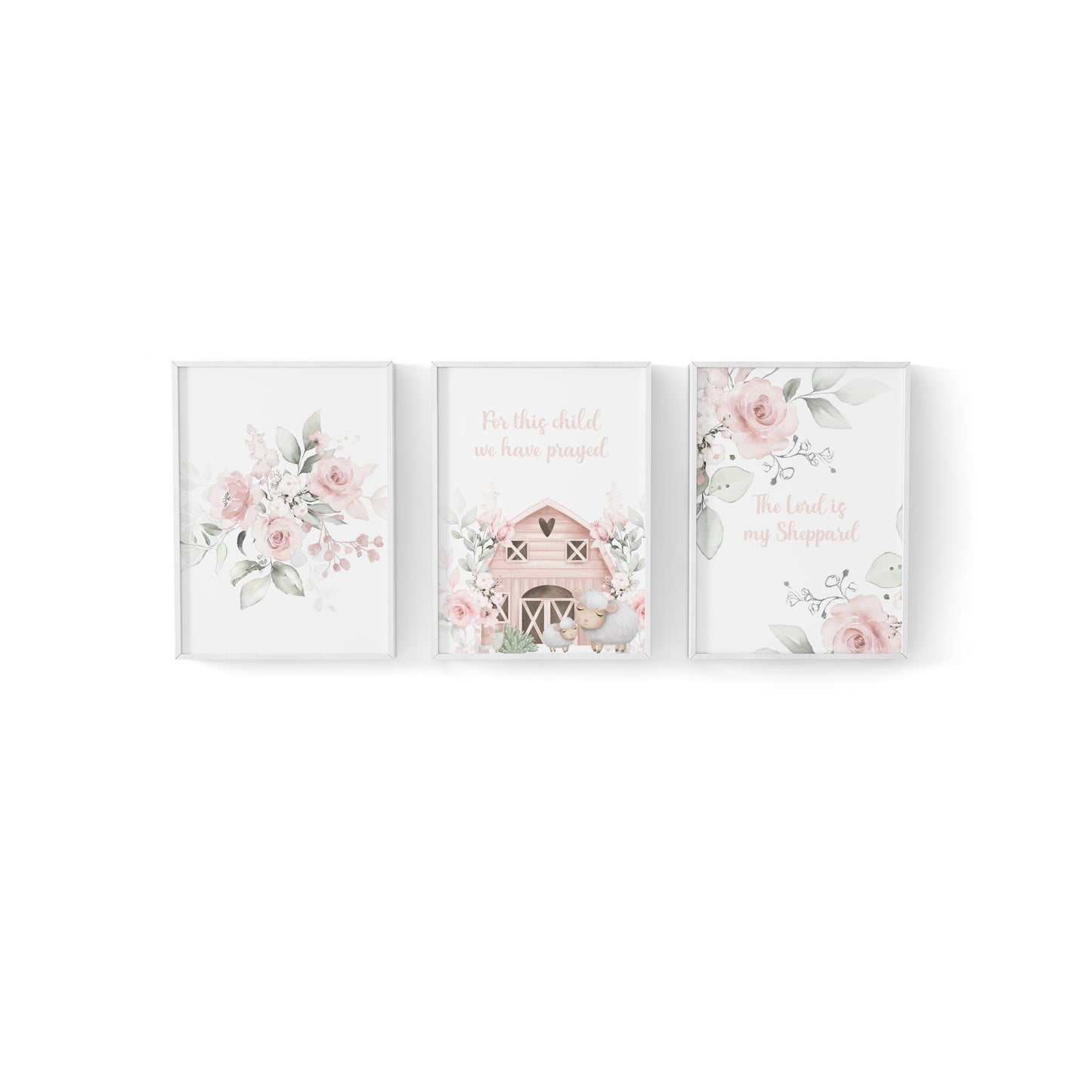 Pink Sleepy Sheep Canvas image 0