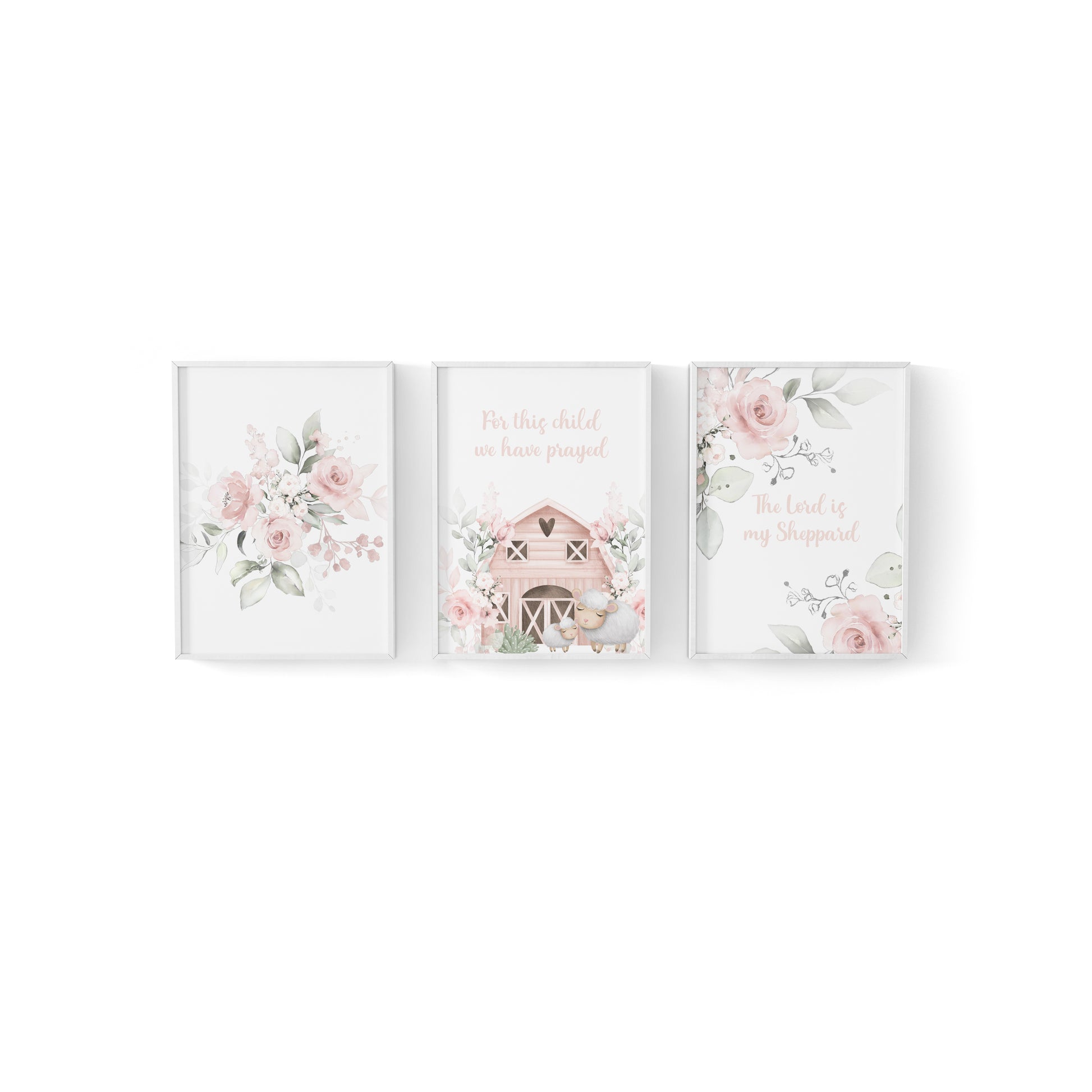 Pink Sleepy Sheep Canvas image 0