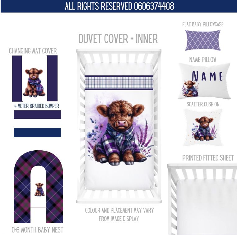 Tartan Thistle Highlands Cow image 0