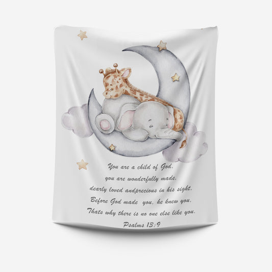 Sleepy Neutral Fleece Blanket image 0