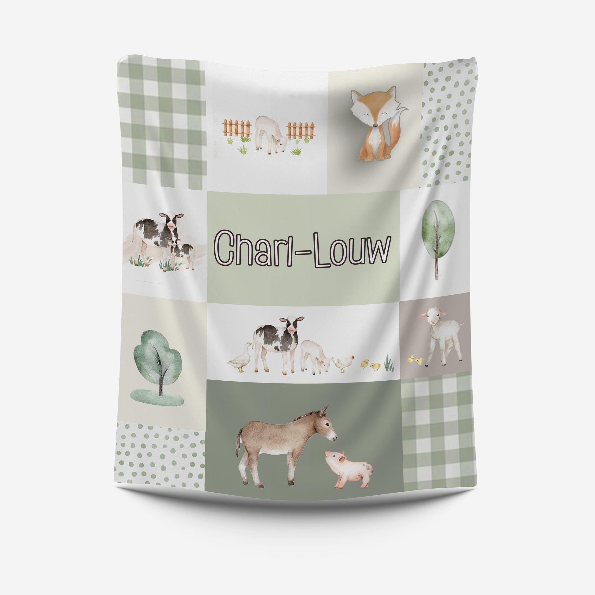 Farmer Fox Fleece Blanket image 0